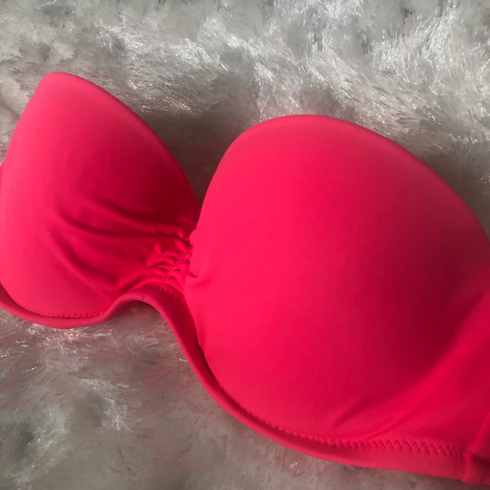 Victoria’s Secret Hot Pink Push-up Bandeau Bikini